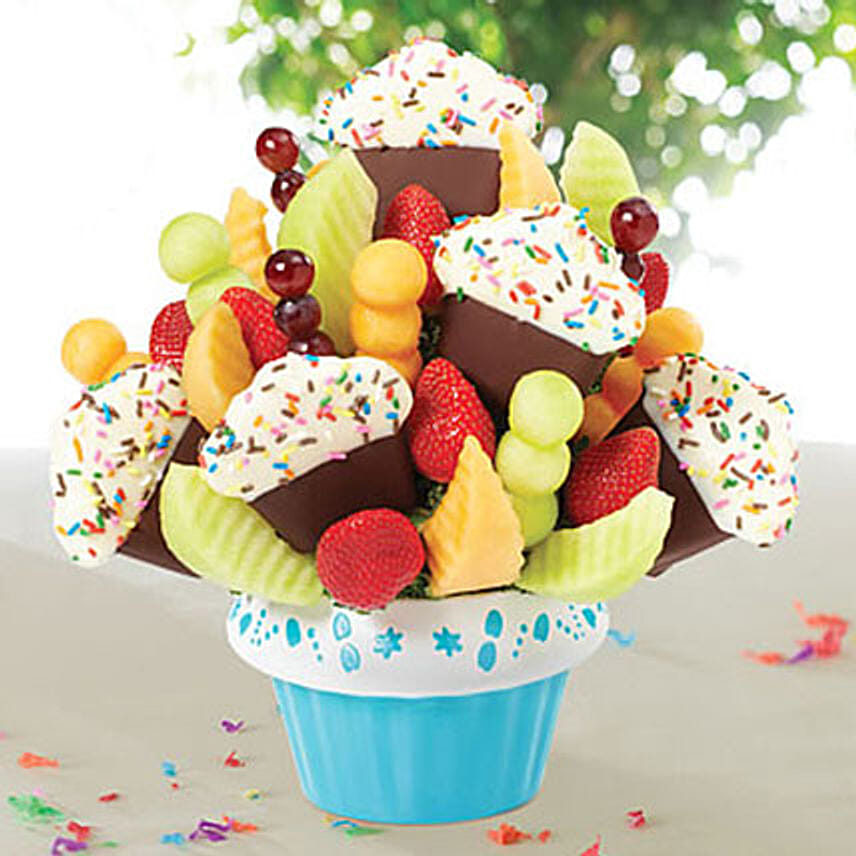 Online Confetti Fruit Cupcake Gift Delivery in UAE FNP