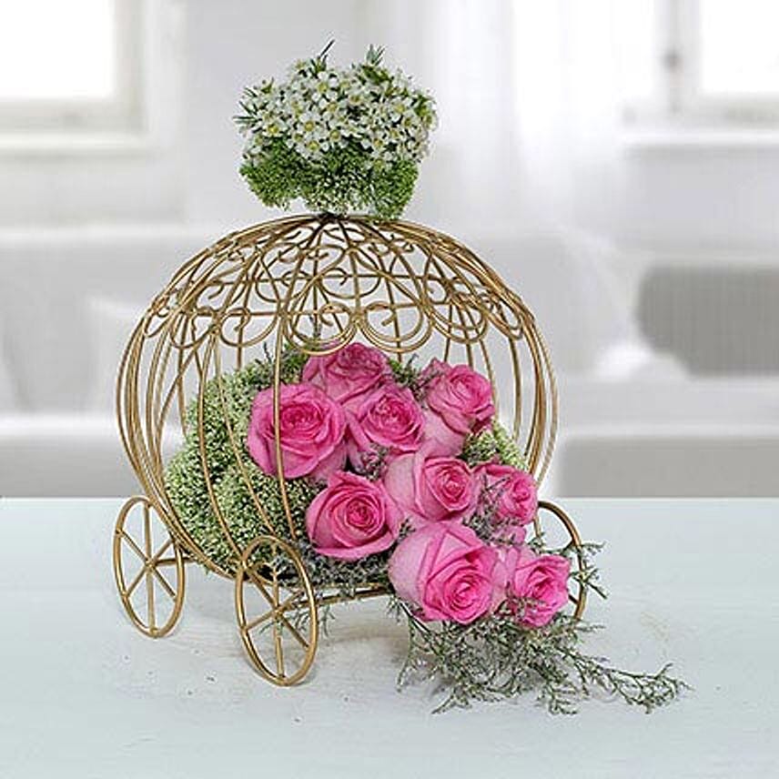 Online Fresh Pink Rose Arrangement Gift Delivery in UAE FNP