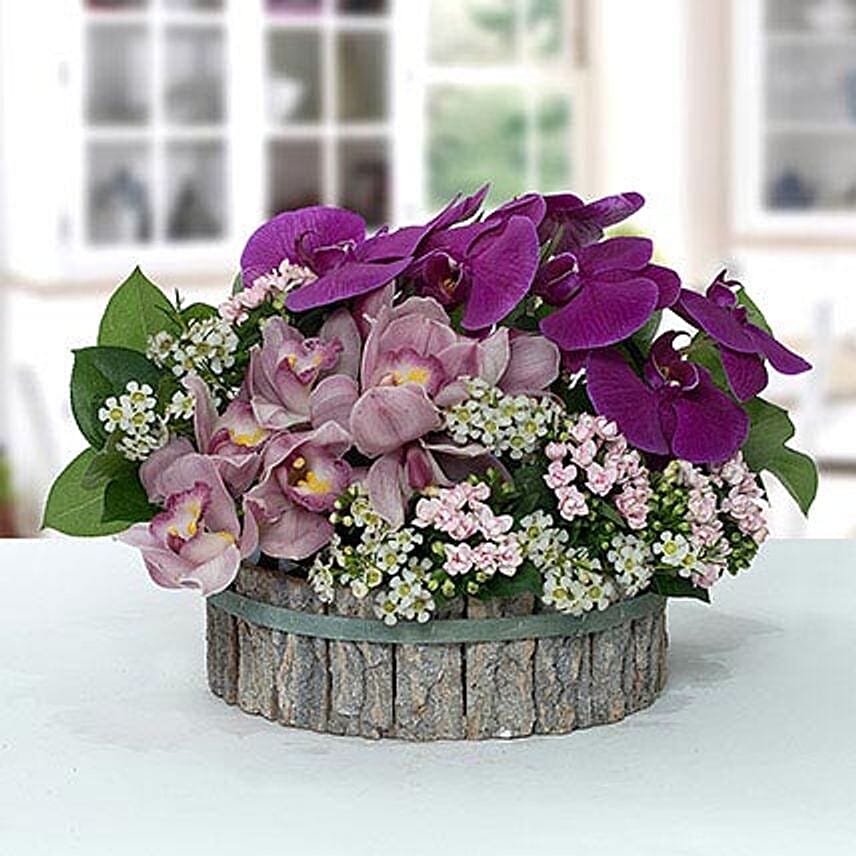Online Impressive Pink N Purple Flower Arrangement Gift Delivery in UAE
