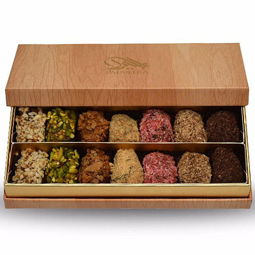 Online Assorted Box Of Stuffed Dates 14 Pcs Gift Delivery in UAE FNP