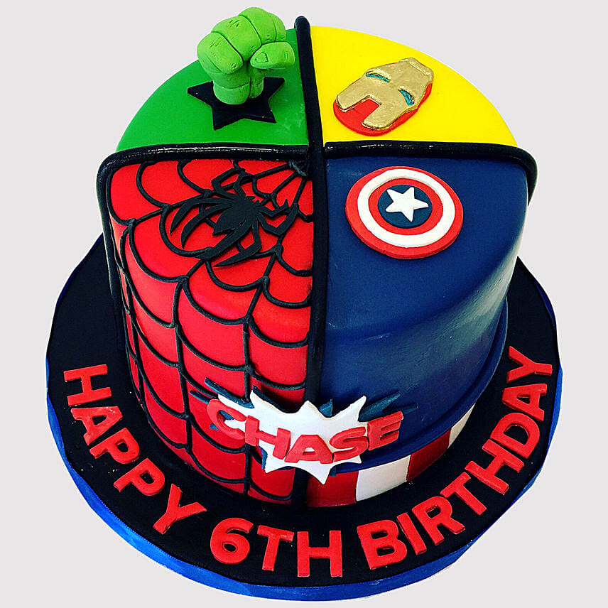 Online Avengers Cake Marvel Avengers Birthday Cake Ferns N Petals
