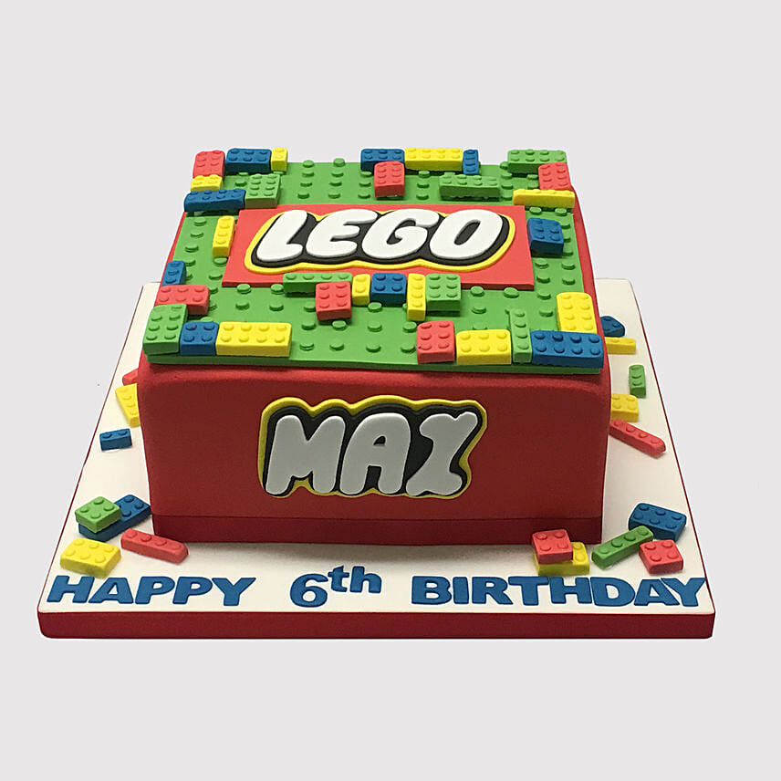 Online Colorful Lego Blocks Chocolate Cake Gift Delivery in UAE FNP
