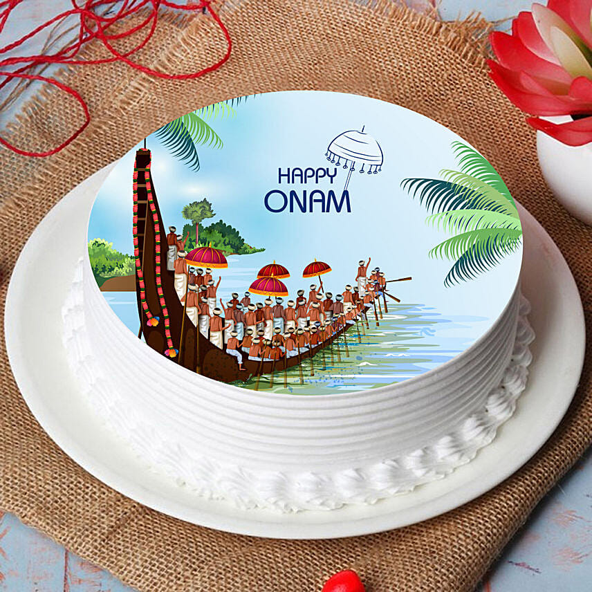 Online Happy Onam Vallam Kali Photo Cake Gift Delivery in UAE - FNP Online Happy Onam Vallam Kali Photo Cake Gift Delivery in UAE - FNP