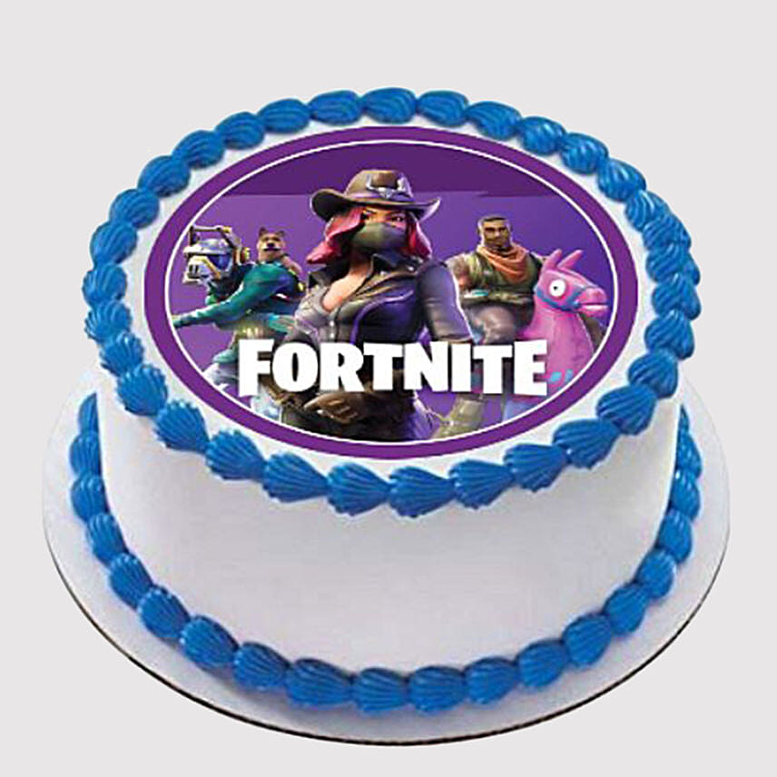Fortnite Round Photo Marble Cake