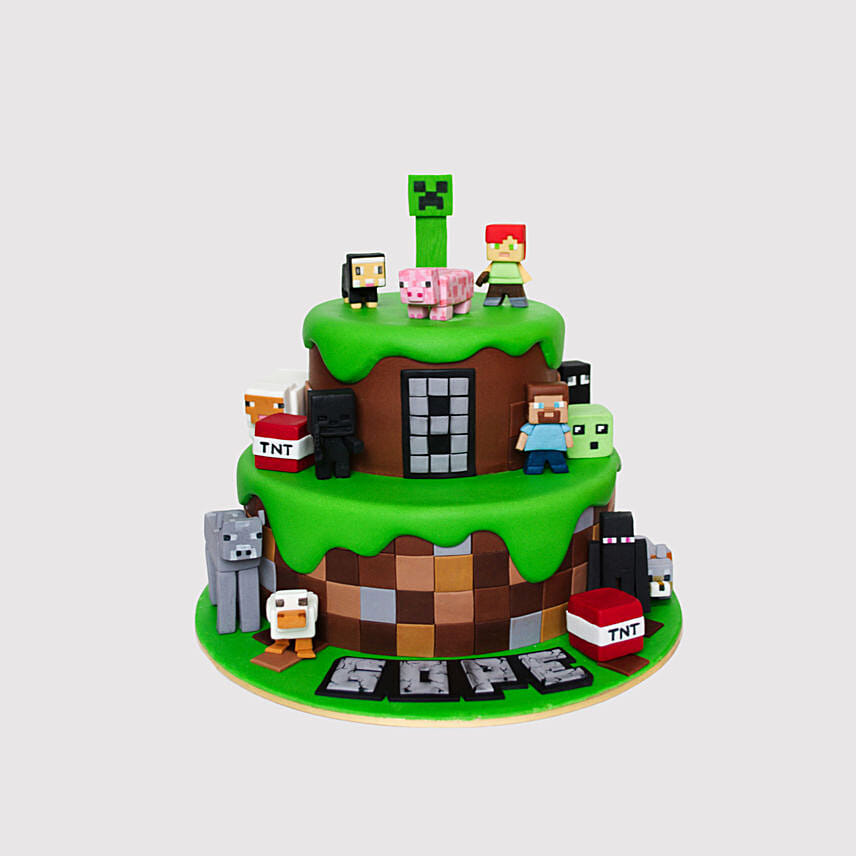 Online Minecraft World Red Velvet Cake Gift Delivery in UAE - FNP