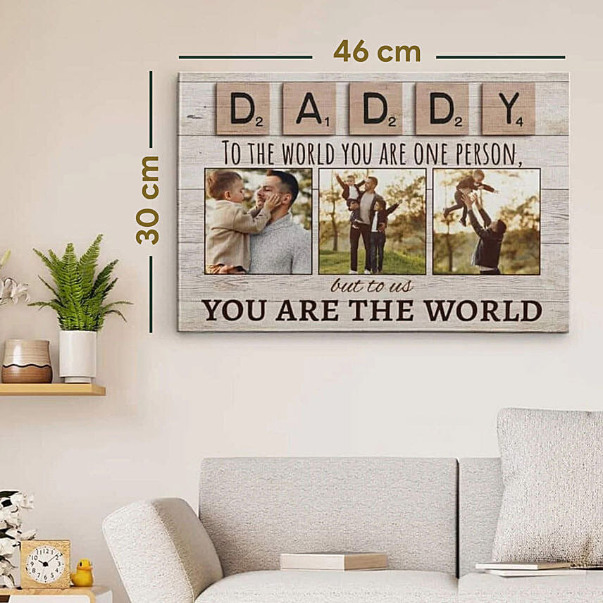 Personalised Canvas Photo Frame For DAD