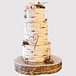 Pretty 3 Layered Engagement Red Velvet Cake