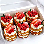 Delectable Red Velvet Cup Cakes- 6 Pcs