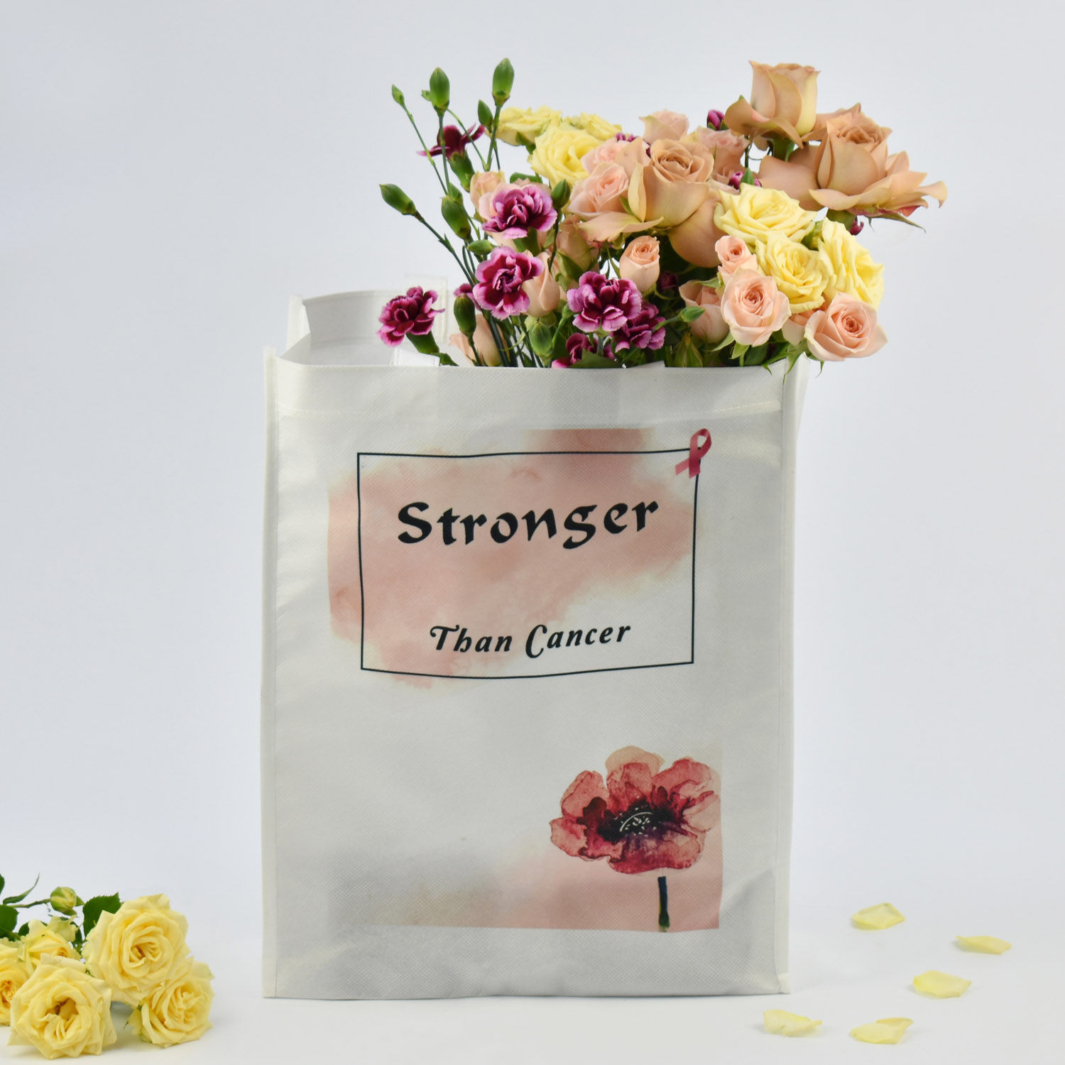 Online Stronger Than Cancer Flower Arrangement Gift Delivery in UAE FNP